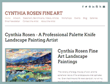 Tablet Screenshot of cynthiarosenartist.com